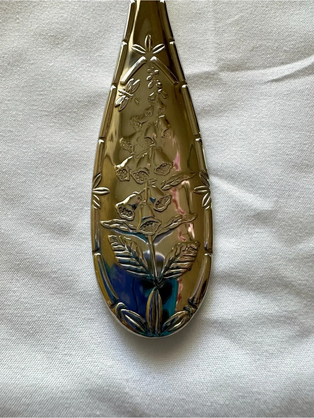 Portmeirion Botanic Garden 18/10 Stainless Serving Spoon 9.5” Floral